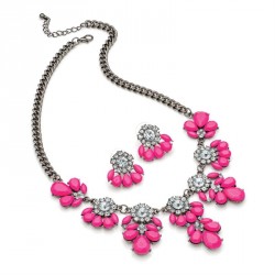 Necklace & Earring set - Shiny hematite grey colour...