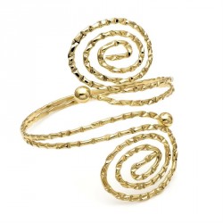 Bracelet - Shiny gold colour stamped effect tribal look...