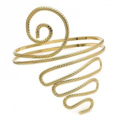 Bracelet - Shiny gold colour stamped effect tribal look...