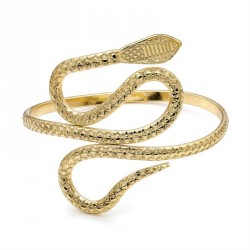 Bracelet - Shiny gold colour tribal look snake design...