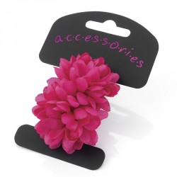 Hair flower set - Two piece small fuchsia pink flower...