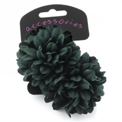 Hair flower set - Two piece green flower ponio hair set....