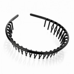 Headband - Black colour tooth design hairband. - (HA28120)