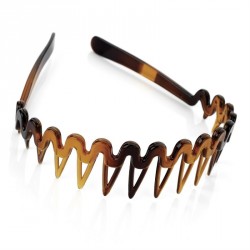 Headband - Tortoise shell colour tooth design hairband. -...