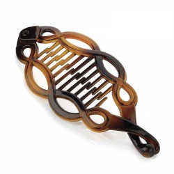 Hair clip - Tortoise shell colour fish tail design hair...