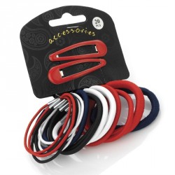 Hair clip & tie set - Twenty piece spectator tone hair...