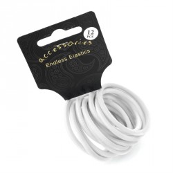 Hair tie set - 12 Twelve piece white colour endless hair...