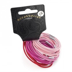 Hair tie set - 30 Thirty piece pink tone thin hair...