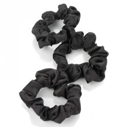 Scrunchie set - Three piece black mini elastic scrunchie...