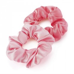 Scrunchie set- Two piece pink tone satin finish elastic...