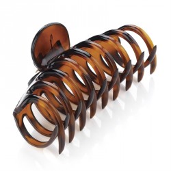 Hair clip - Tortoise shell colour curved design hair claw...