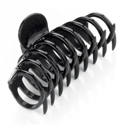 Hair clip - Black curved design hair claw clip. - (HA27573)