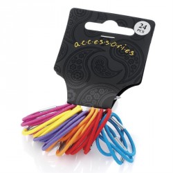 Hair tie set - 24 Twenty four piece bright tone colour...
