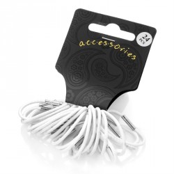 Hair tie set - 24 Twenty four piece white colour mini...