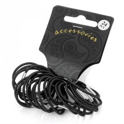Hair tie set - 24 Twenty four piece black colour mini...