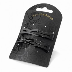 Hair clip set - Two piece black colour curved design...