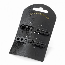 Hair clip set - Two piece black colour circle design...