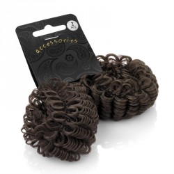 Hair doughnut - Two piece brown colour imitation hair...