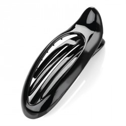 Hair clip - Black barrette hair clip. - (HA26899)