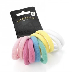 Hair tie set - Ten piece pastel tone elastic ponio hair...