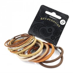 Hair tie set - 20 Twenty piece brown tone hair elastic...