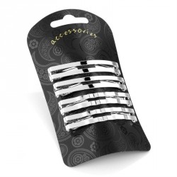 Hair clip set - 4 Four piece silver colour clip hair...