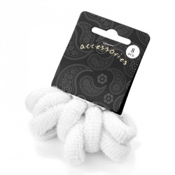 Hair tie set - 8 Eight piece white colour ponio hair...