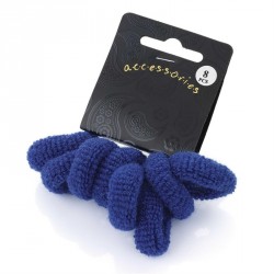 Hair tie set - 8 Eight piece royal blue colour ponio hair...