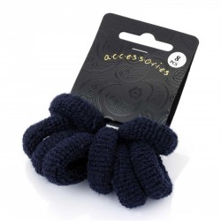 Hair tie set - 8 Eight piece navy colour ponio hair...