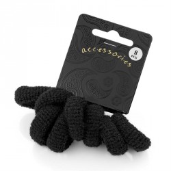 Hair tie set - 8 Eight piece black colour ponio hair...