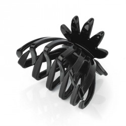 Hair clip - Black colour fan shape hair claw clip. -...