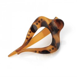 Hair clip - Tortoise shell colour barrette look hair...