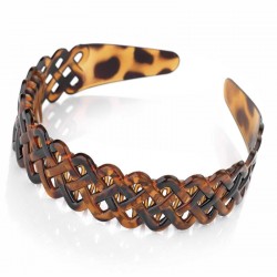 Headband - Tortoise shell colour headband with teeth. -...