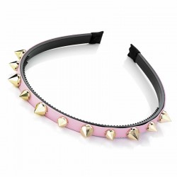 Headband - Pink and gold colour stud headband. - (HA24994)