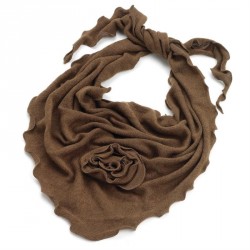 Scarf - Stylish stone chocolate brown colour triangle...