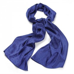 Scarf - Royal blue colour satin style spotted print...