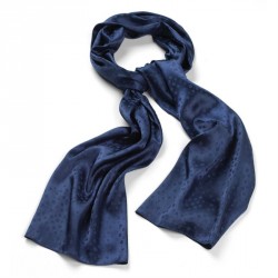 Scarf - Navy colour satin style spotted print fashion...