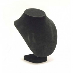 Black velvet effect bust style necklace counter display...