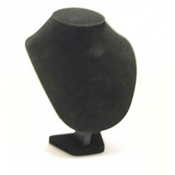 Black velvet effect bust style necklace counter display...