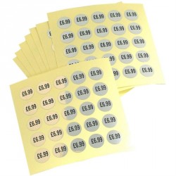 6.99 silver colour price labels. 200 labels per pack. Was...