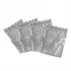 Organza gift bag - 100 pieces large silver colour grip...