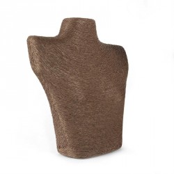 Dark brown string cord necklace display stand. - (DS26632)