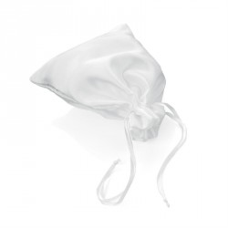 Organza gift bags - 50 White medium size satin look pack...