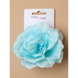 Hair flower - Large fabric flower on a fork clip. In...