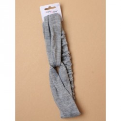 Stretch Headwrap - Grey jersey fabric stretch head band...