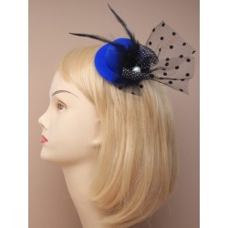 Mini Hat Fascinator Clip - 8cm coloured hat fascinator on...