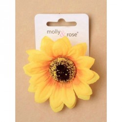 Hair flower - Large fabric sunflower on a 4.5cm hair clip