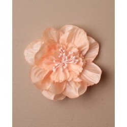 Hair flower - Layered fabric flower on a forked clip in a...