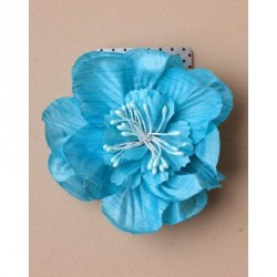 Hair flower - Layered fabric flower on a forked clip in a...