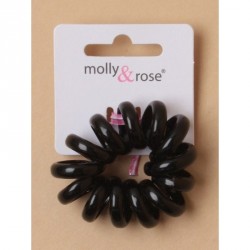 Hair accessory - black Jumbo size telephone cord hair tie.
